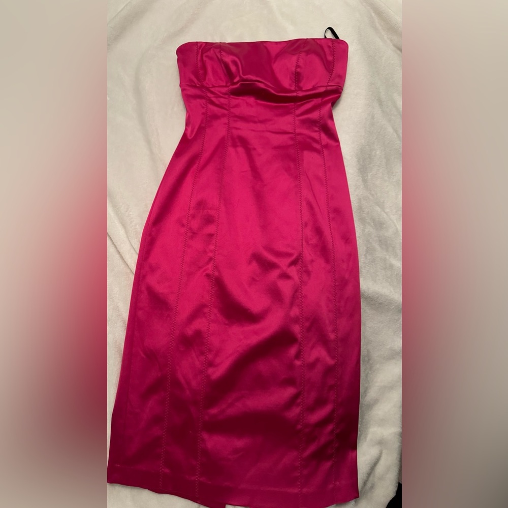 Hot pink bebe bodycon dress